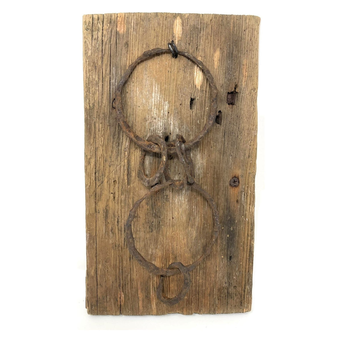 Vintage Maine Scallop Draggers Mounted on Rustic Wood - 11.5" H X 6.75" W