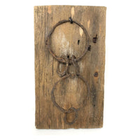 Vintage Maine Scallop Draggers Mounted on Rustic Wood - 11.5" H X 6.75" W