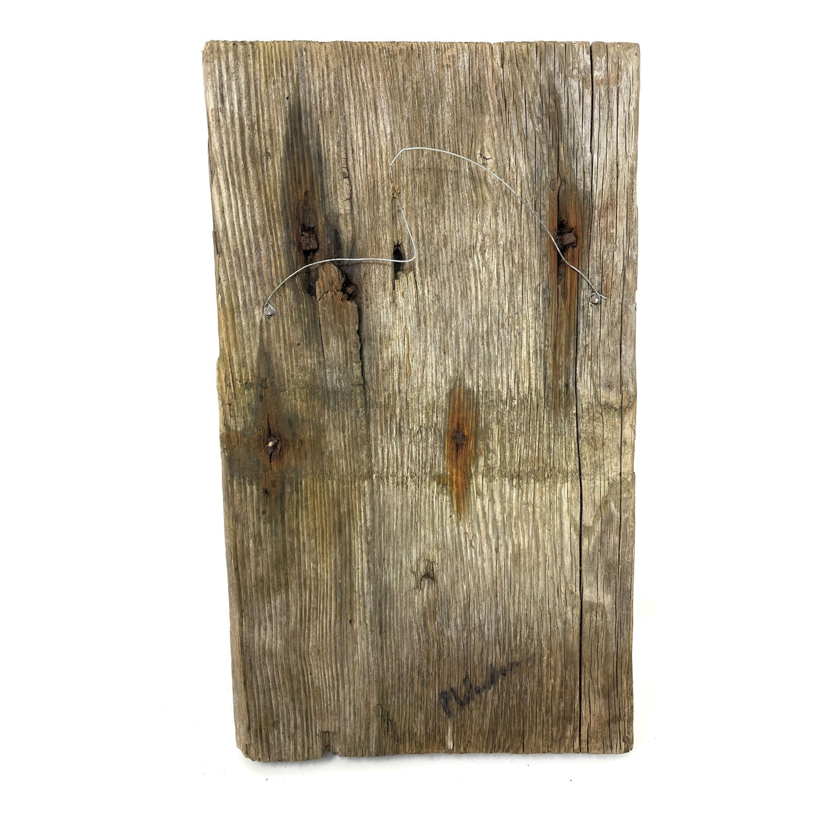 Vintage Maine Scallop Draggers Mounted on Rustic Wood - 11.5" H X 6.75" W