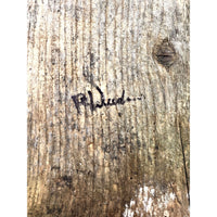 Vintage Maine Scallop Draggers Mounted on Rustic Wood - 19.5" H X 5" W