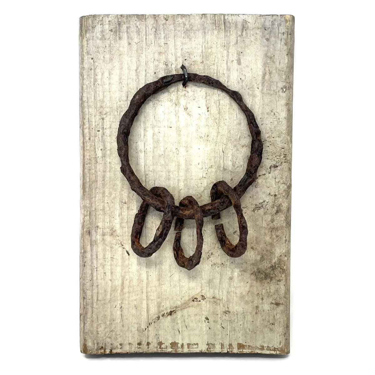 Vintage Maine Scallop Draggers Mounted on Rustic Wood - 9" H X 5.5" W