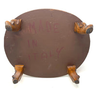 Vintage Wooden and Cane Basket - 18.5" H X 12.5" W X 14.5" L (Oval)