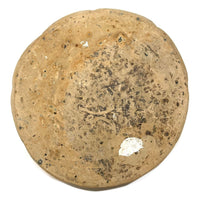 Chinese Ming Dynasty Martaban Beige Earthenware Pot - 6" H X 9" Diam.