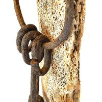 Vintage Maine Scallop Draggers Mounted on Rustic Wood - 29" H X 5" W