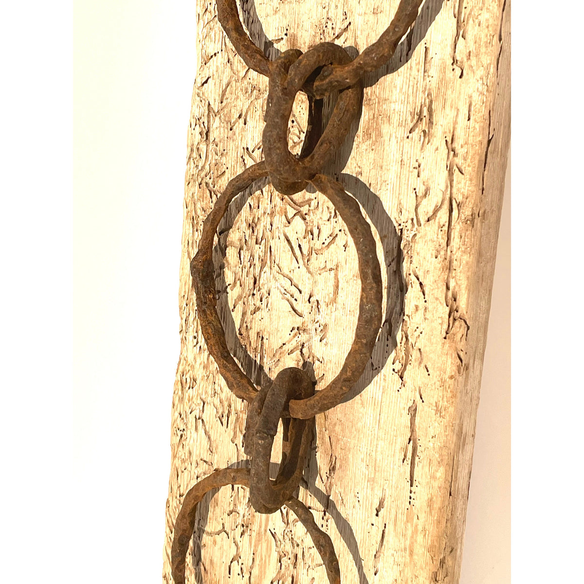 Vintage Maine Scallop Draggers Mounted on Rustic Wood - 35" H X 5" W