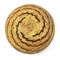 1970s Tears of the Giraffe Pattern Botswana Basket - 12.5" Diam. X 4.75" H