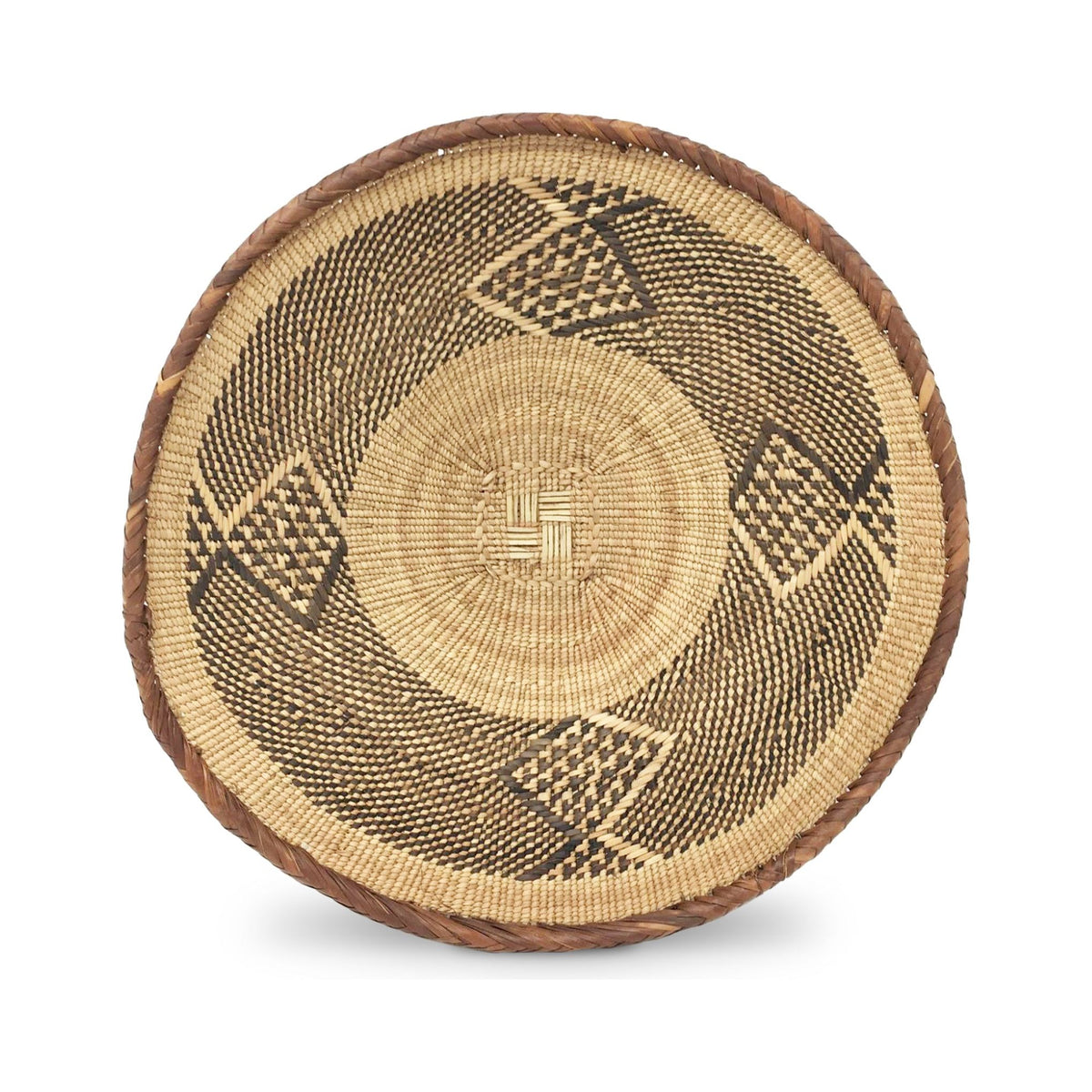 Trio of Tongan Handwoven Baskets from Zimbabwe - 10", 12", & 14" Diam.