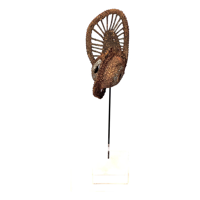 Abelam Mask "Baba Mini" with Stand from Papua New Guinea - 7" H X 4" W