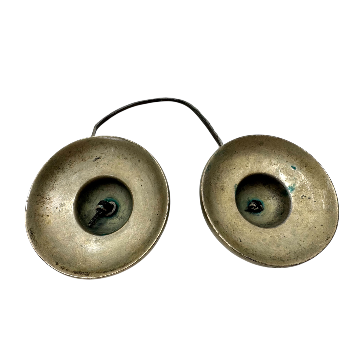 19th Century Tibetan Tingsha Cymbals with Stand - 3" Diam X 1" H