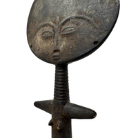 Ashanti Akua'ba Fertility Doll from Ghana - 14" H X 5" W X 1.5" D