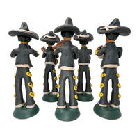 5-Piece Folk Art 'Día de los Muertos' Mariachi Band from Metepec, Mexico - 13.5" H X 5" Diam (Each)