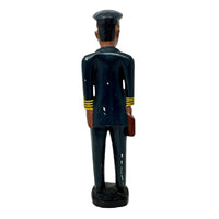 Baule Colon Statue from the Ivory Coast depicting a Male Pilot - 12" H