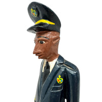 Baule Colon Statue from the Ivory Coast depicting a Male Pilot - 12" H