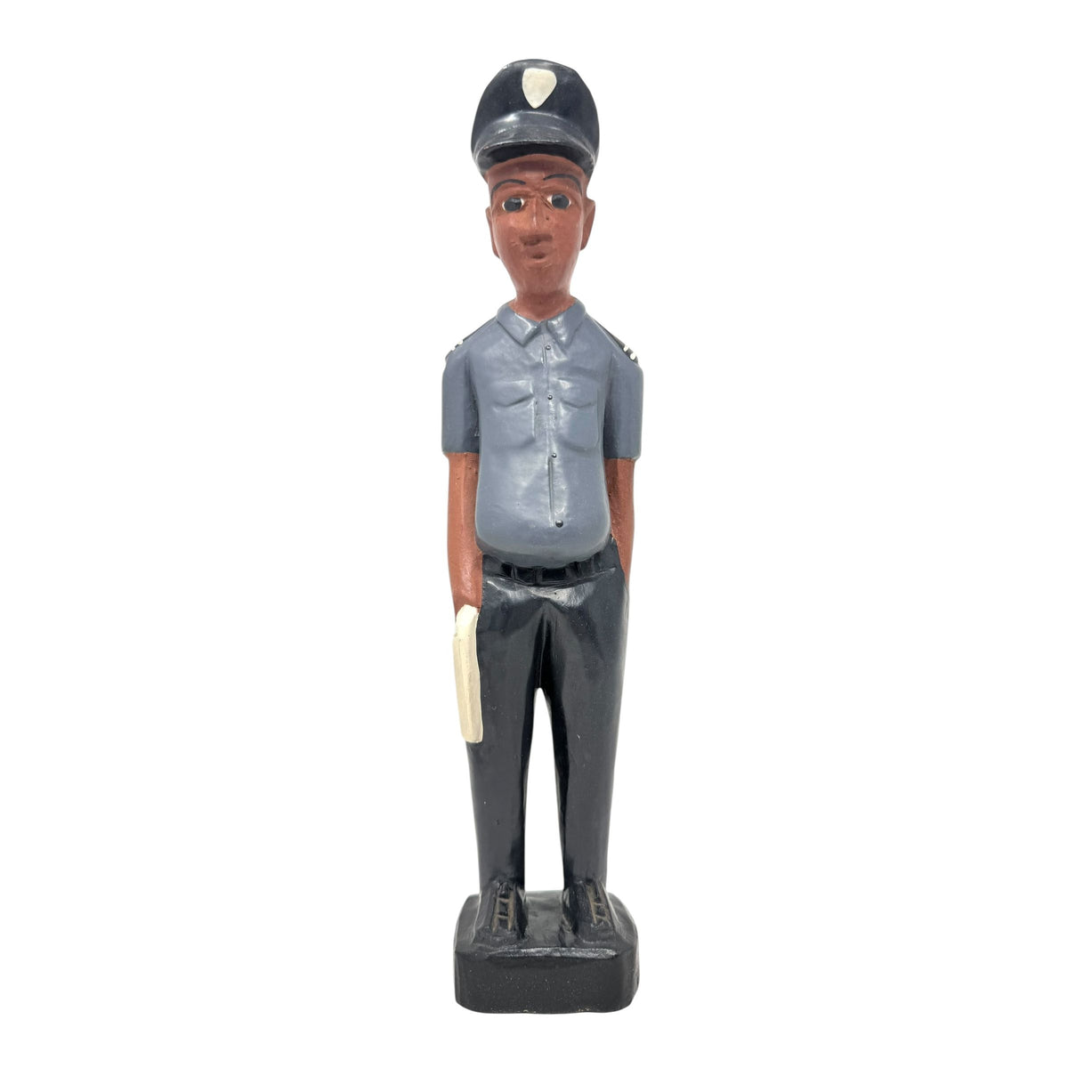 Baule Colon Statue from the Ivory Coast depicting a Male Police Officer - 13" H