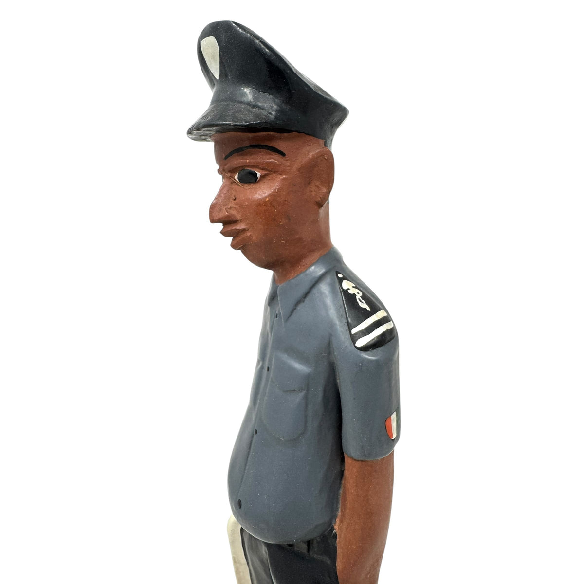 Baule Colon Statue from the Ivory Coast depicting a Male Police Officer - 13" H