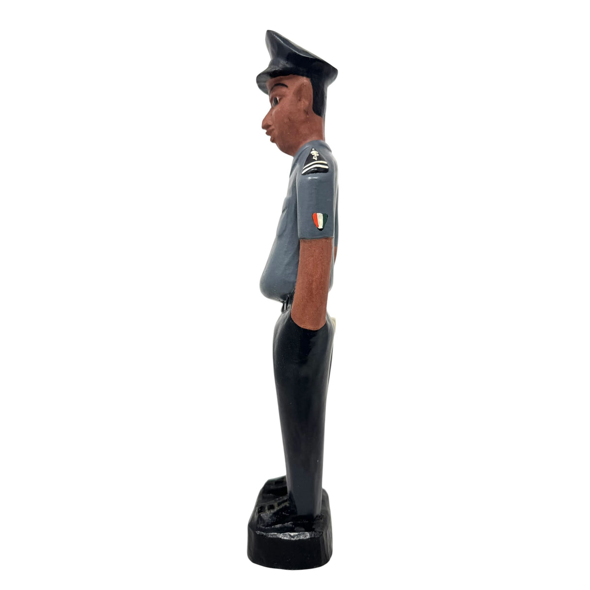 Baule Colon Statue from the Ivory Coast depicting a Male Police Officer - 13" H