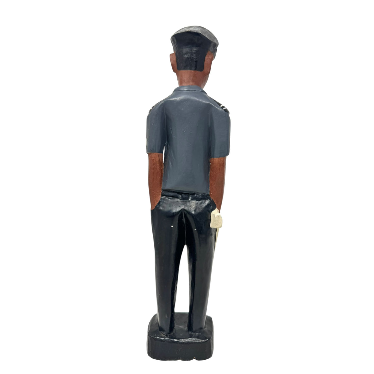 Baule Colon Statue from the Ivory Coast depicting a Male Police Officer - 13" H
