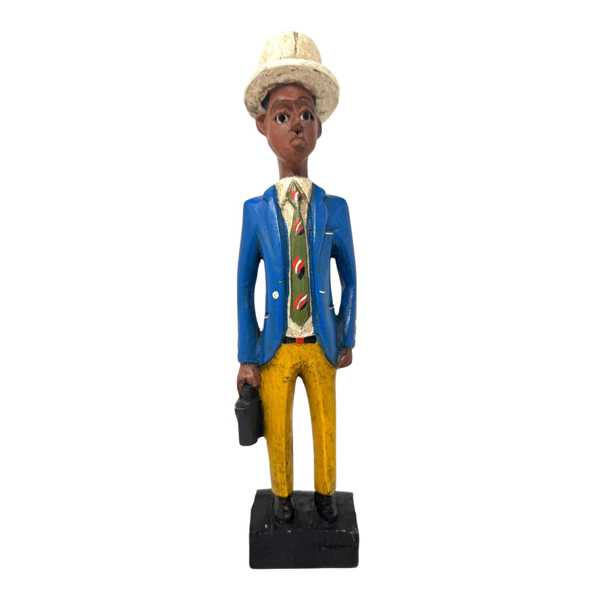 Baule Colon Statue of Businessman from the Ivory Coast - 13" H