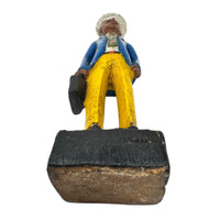 Baule Colon Statue of Businessman from the Ivory Coast - 13" H