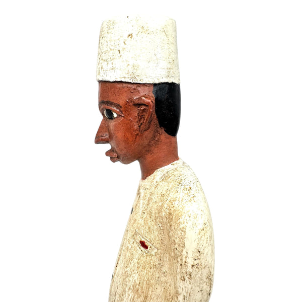 Baule Colon Statue of Male Doctor from the Ivory Coast - 13" H