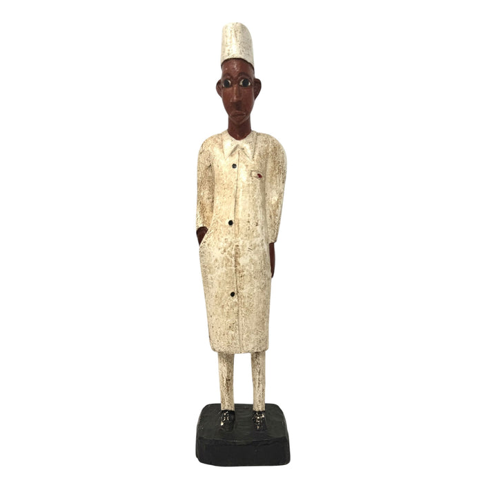 Baule Colon Statue of Male Doctor from the Ivory Coast - 13" H