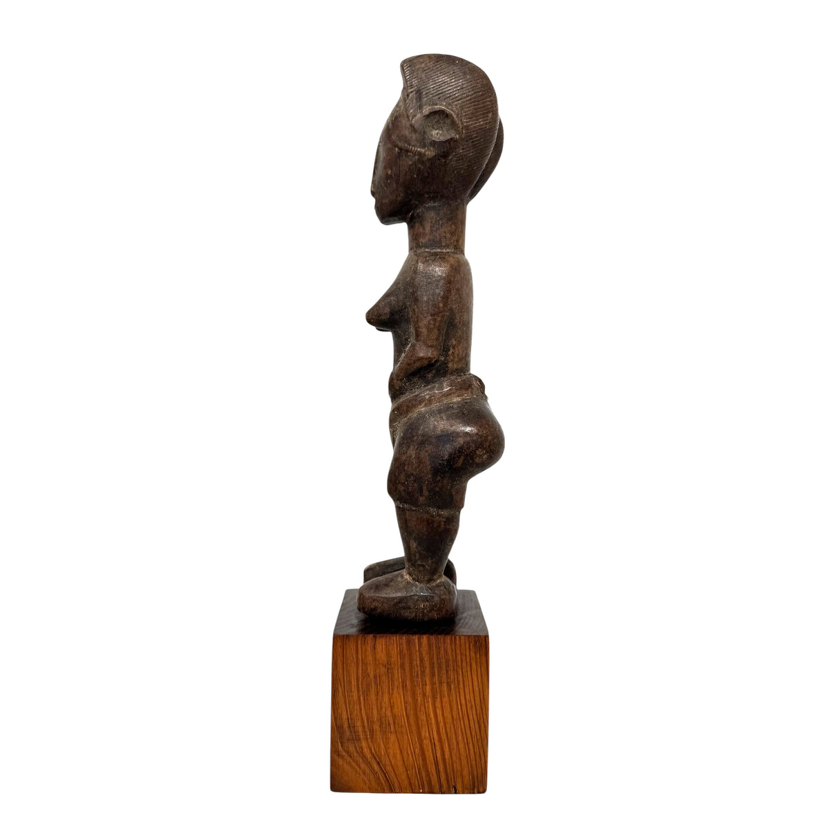 Baule Female Spirit Figure from the Ivory Coast - 13.5" H X 2.5" W