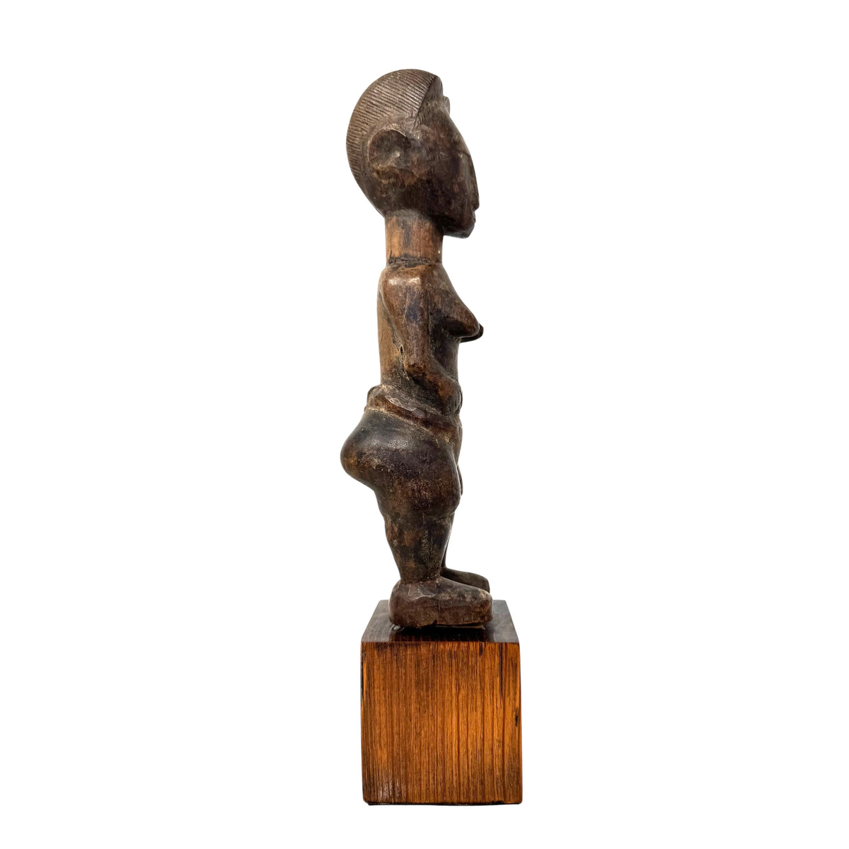 Baule Female Spirit Figure from the Ivory Coast - 13.5" H X 2.5" W