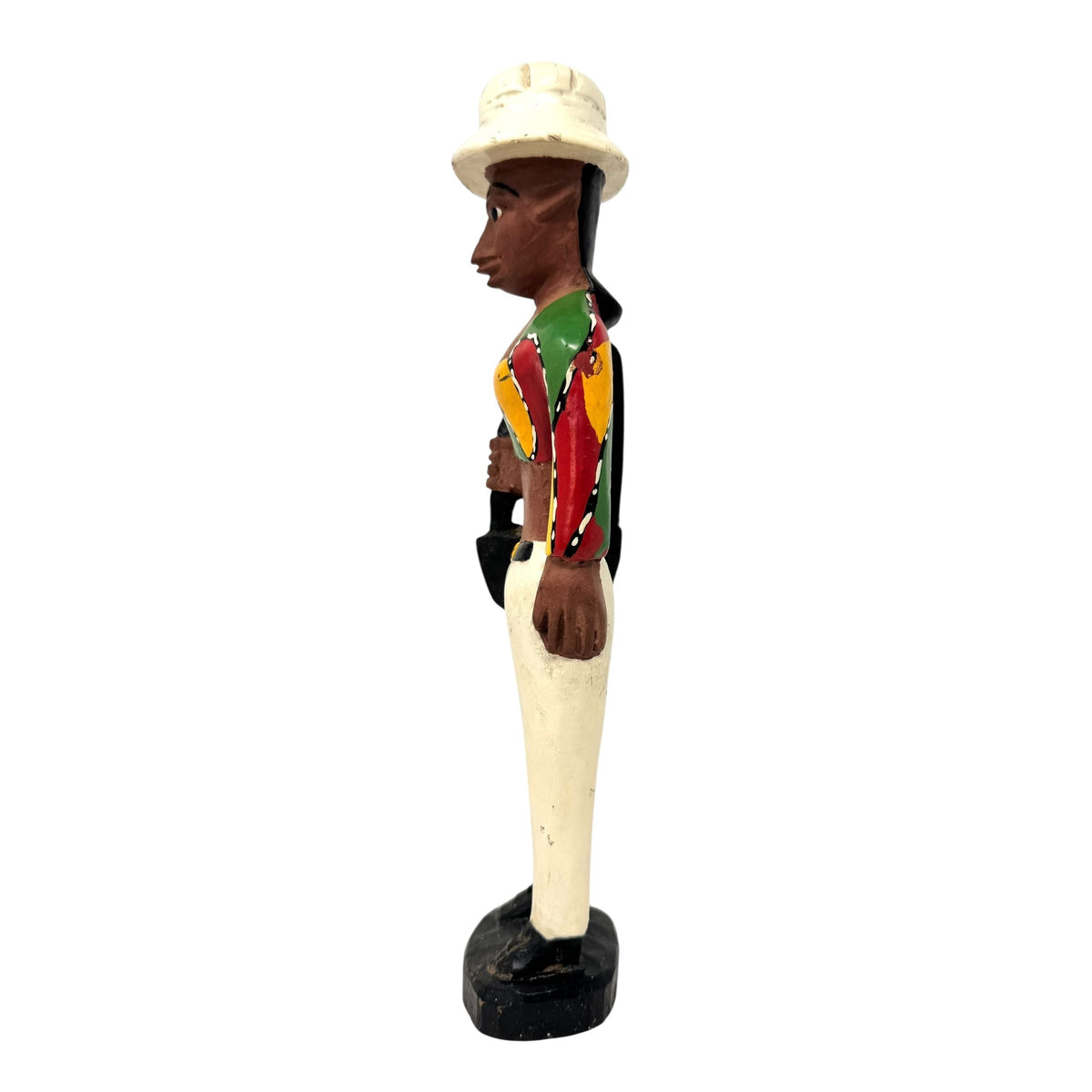 Baule Colon Statue of Female with Purse from the Ivory Coast - 12" H