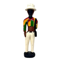Baule Colon Statue of Female with Purse from the Ivory Coast - 12" H