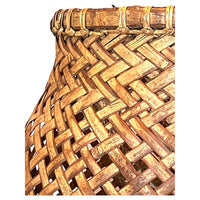 Large Round Fish Trap Basket from the Philippines Measuring 16 Inches High by 20.5 Inches Long