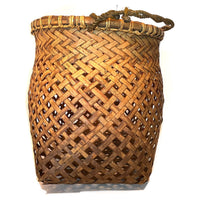 Large Round Fish Trap Basket from the Philippines Measuring 16 Inches High by 20.5 Inches Long