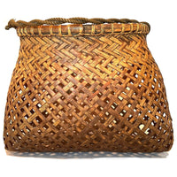 Large Round Fish Trap Basket from the Philippines Measuring 16 Inches High by 20.5 Inches Long