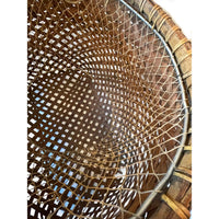 Large Round Fish Trap Basket from the Philippines Measuring 16 Inches High by 20.5 Inches Long