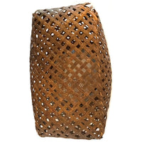 Large Round Fish Trap Basket from the Philippines Measuring 16 Inches High by 20.5 Inches Long