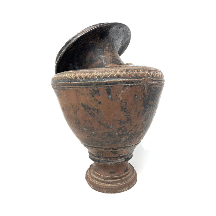 Fallen Cambodia Khmer ware Baluster Jar - 13.5" H X 9" Diam.