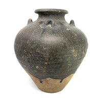 Sukhothai 15th/16th Century Thai Brown-Glazed Jar - 14" H X 12.5" Diam.