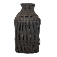 Butit Locust Basket with Dark Brown/Black Coloration from the Philippines - 16" H X 9" L X 9" W