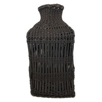 Butit Locust Basket with Dark Brown/Black Coloration from the Philippines - 16" H X 9" L X 9" W