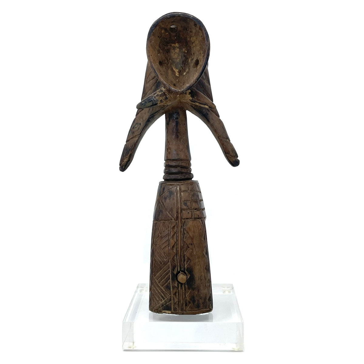 Guro-Style Heddle Pulley with Two Elephants from Ivory Coast/Côte d’Ivoire