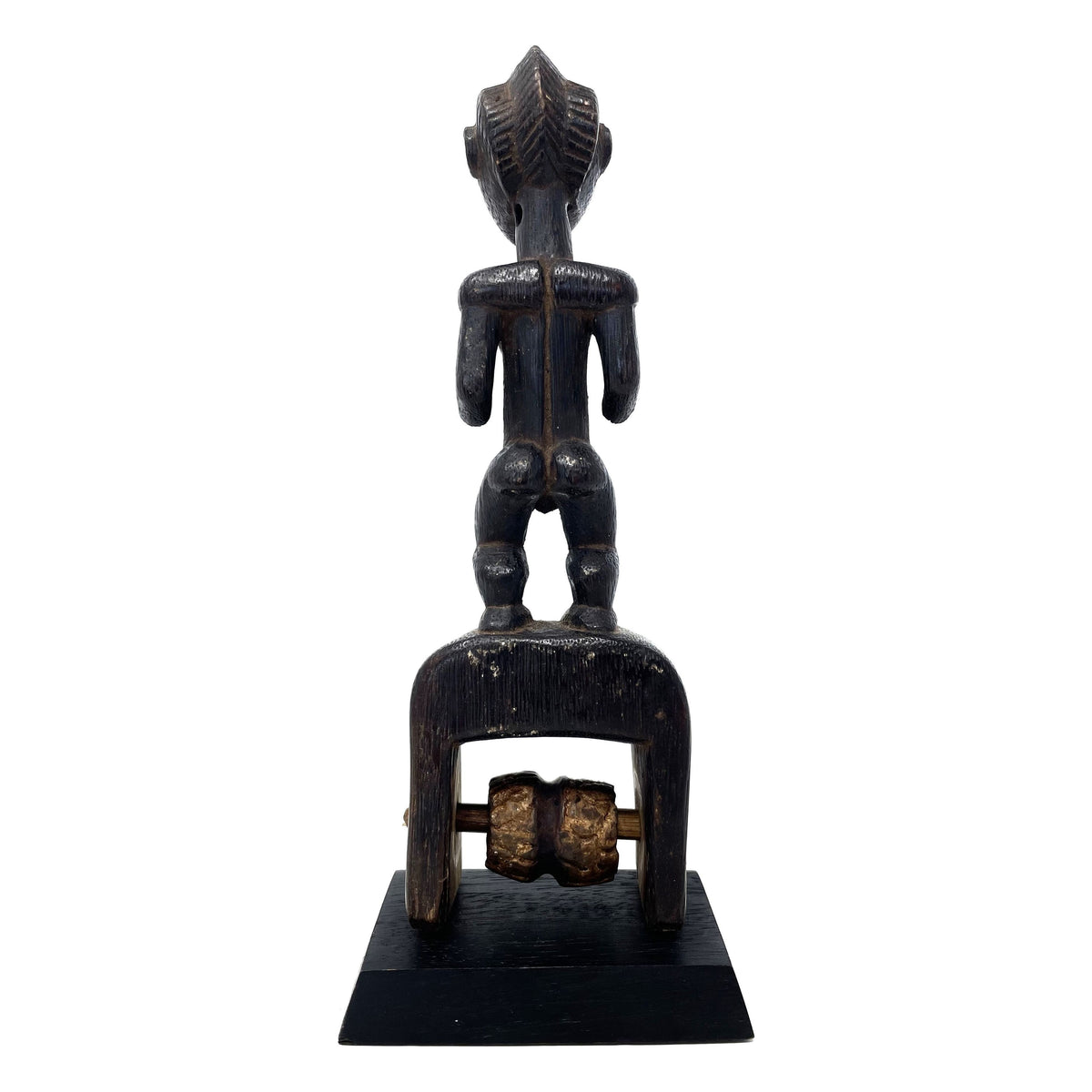 Baule-Style Heddle Pulley with Anthropomorphic Figure from Ivory Coast/Côte d’Ivoire