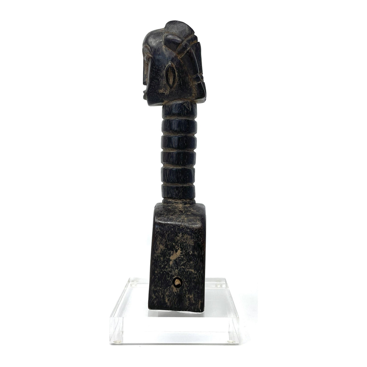 Baule-Style Heddle Pulley with Anthropomorphic Head from Ivory Coast/Côte d’Ivoire