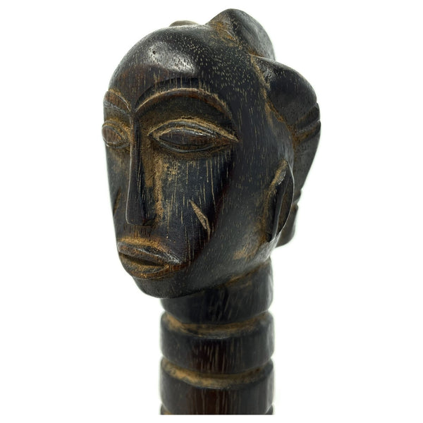 Baule-Style Heddle Pulley with Anthropomorphic Head from Ivory Coast/Côte d’Ivoire