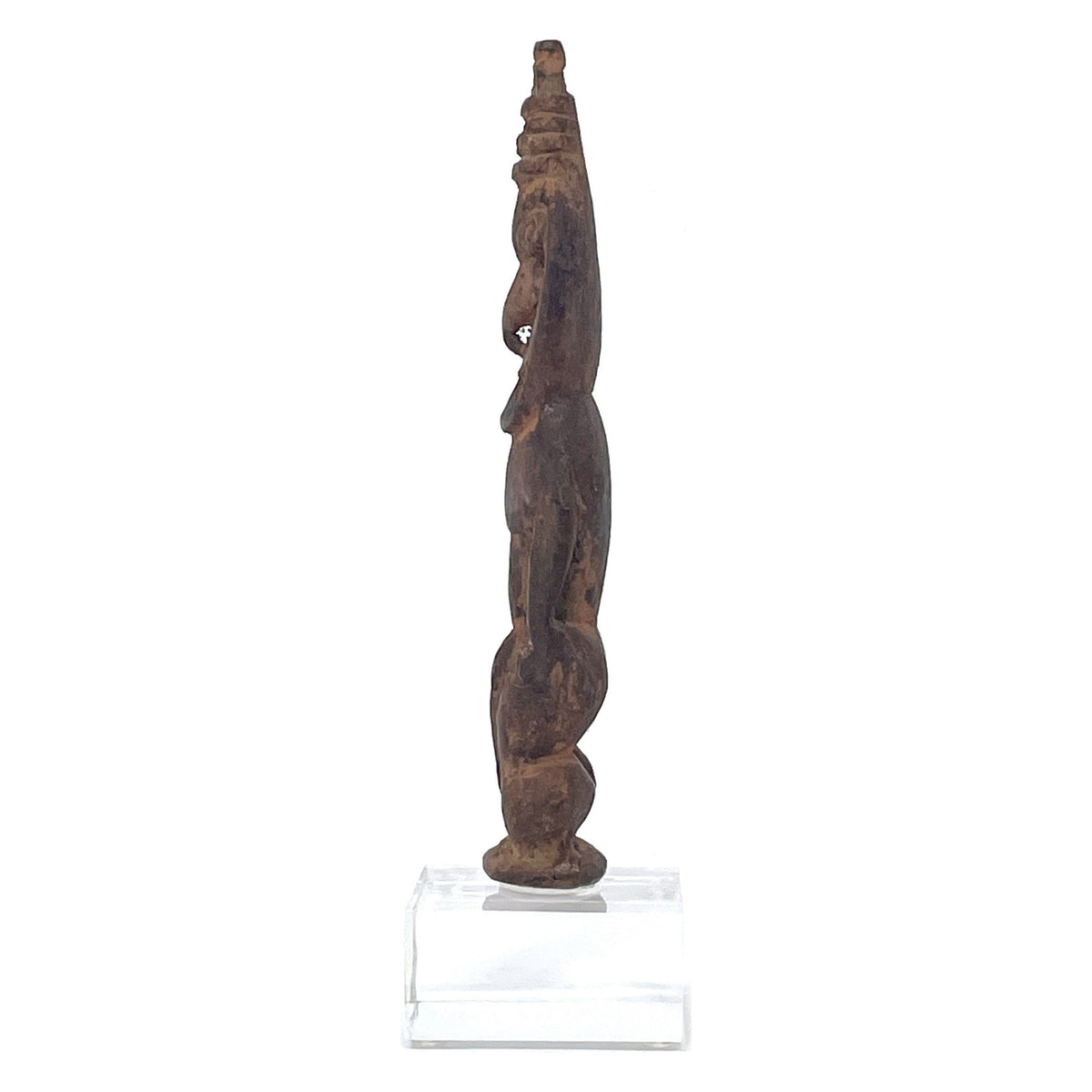 Papua New Guinea (PNG) Sepik River Ancestral Figure with Acrylic Base Measuring 7.25 Inches Tall