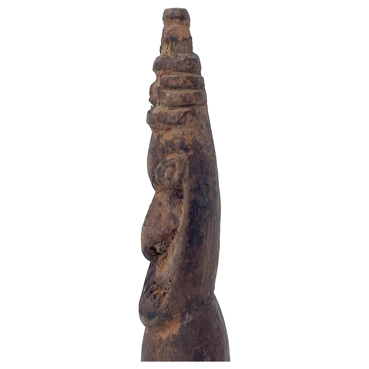 Papua New Guinea (PNG) Sepik River Ancestral Figure with Acrylic Base Measuring 7.25 Inches Tall