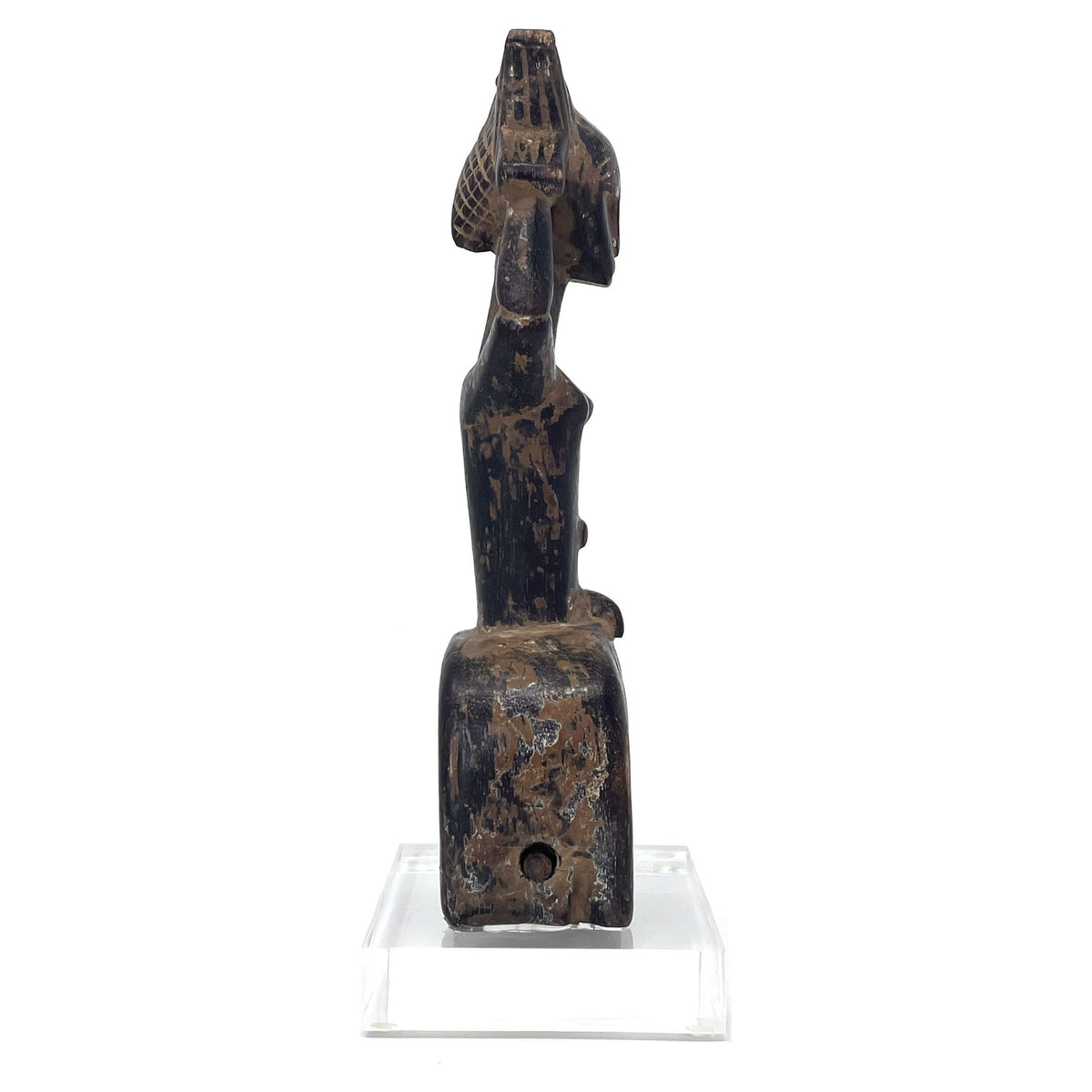 Baule-Style Heddle Pulley with Anthropomorphic Figure from Ivory Coast/Côte d’Ivoire