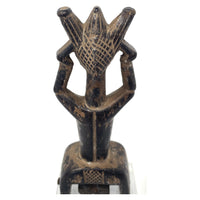 Baule-Style Heddle Pulley with Anthropomorphic Figure from Ivory Coast/Côte d’Ivoire