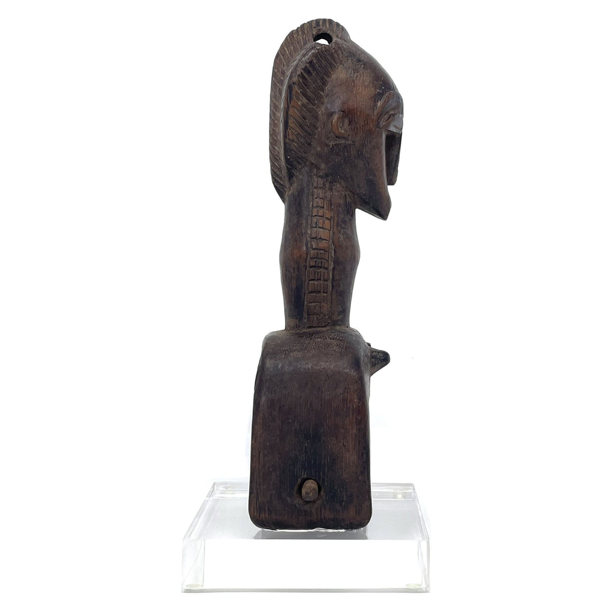 Baule-Style Heddle Pulley with Anthropomorphic Head from Ivory Coast/Côte d’Ivoire