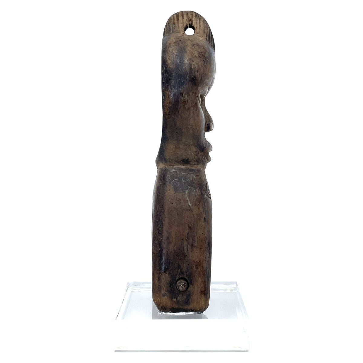 Baule-Style Heddle Pulley with Anthropomorphic Head from Ivory Coast/Côte d’Ivoire