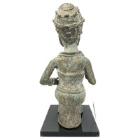 Benin-Style Bronze Sculpture of a Seated African Queen from Nigeria