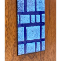 Robert Wuersch Mid-Century Walnut and Blue Enamel Bookend